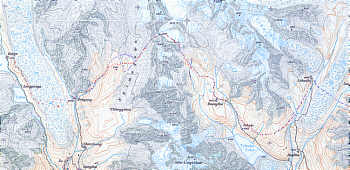 Nepal Karte Khumbu und Everestgebiet Cho La