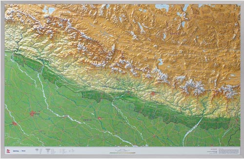 Georelief Nepal klein